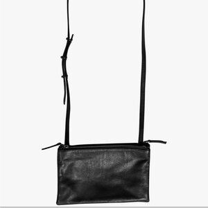 Black Leather Crossbody Bag
